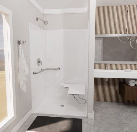 ADA shower with seat