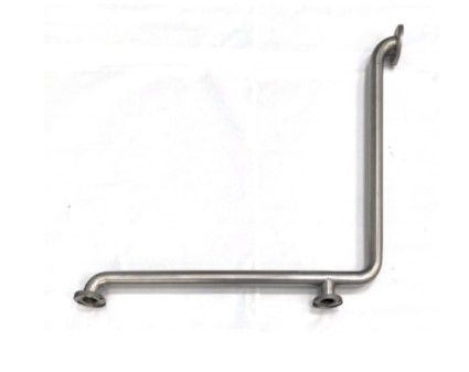 L-shaped grab bar that can be added to any shower unit