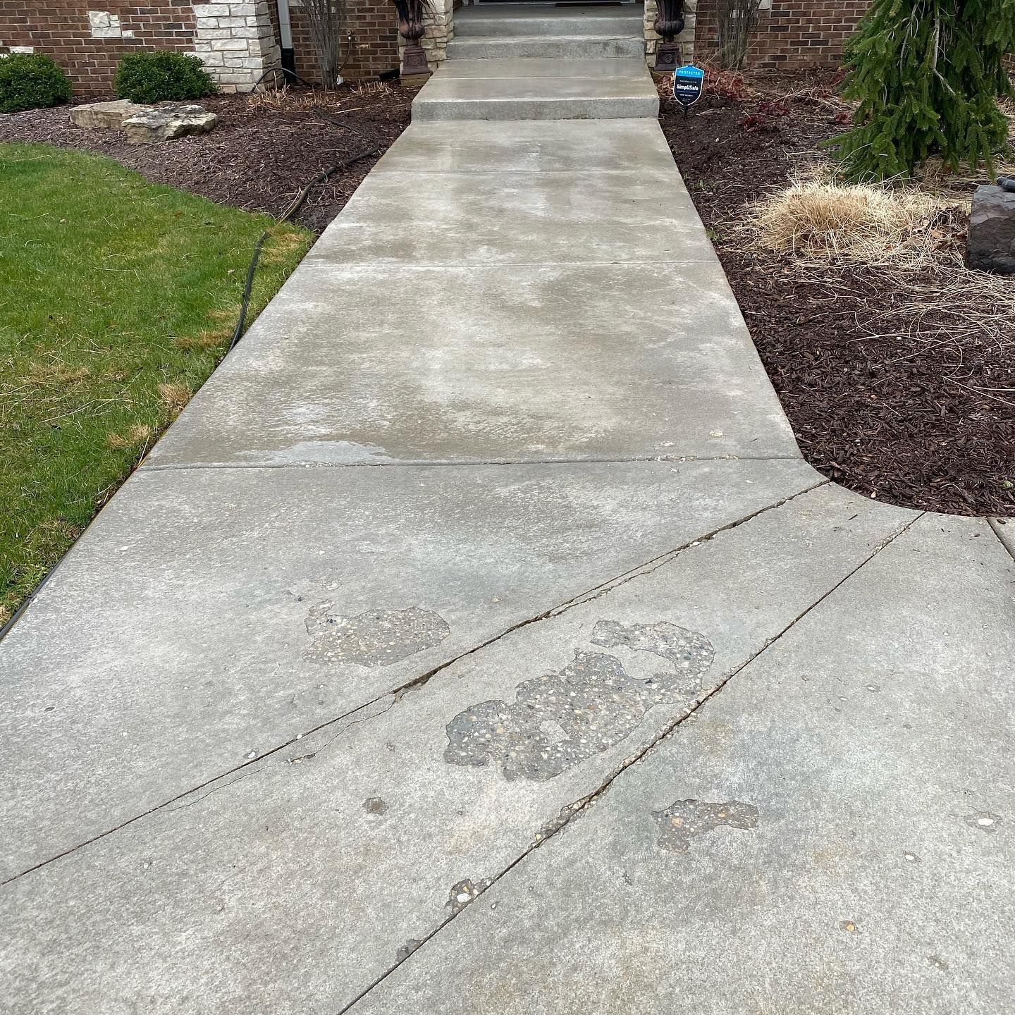 pathway power wash - before