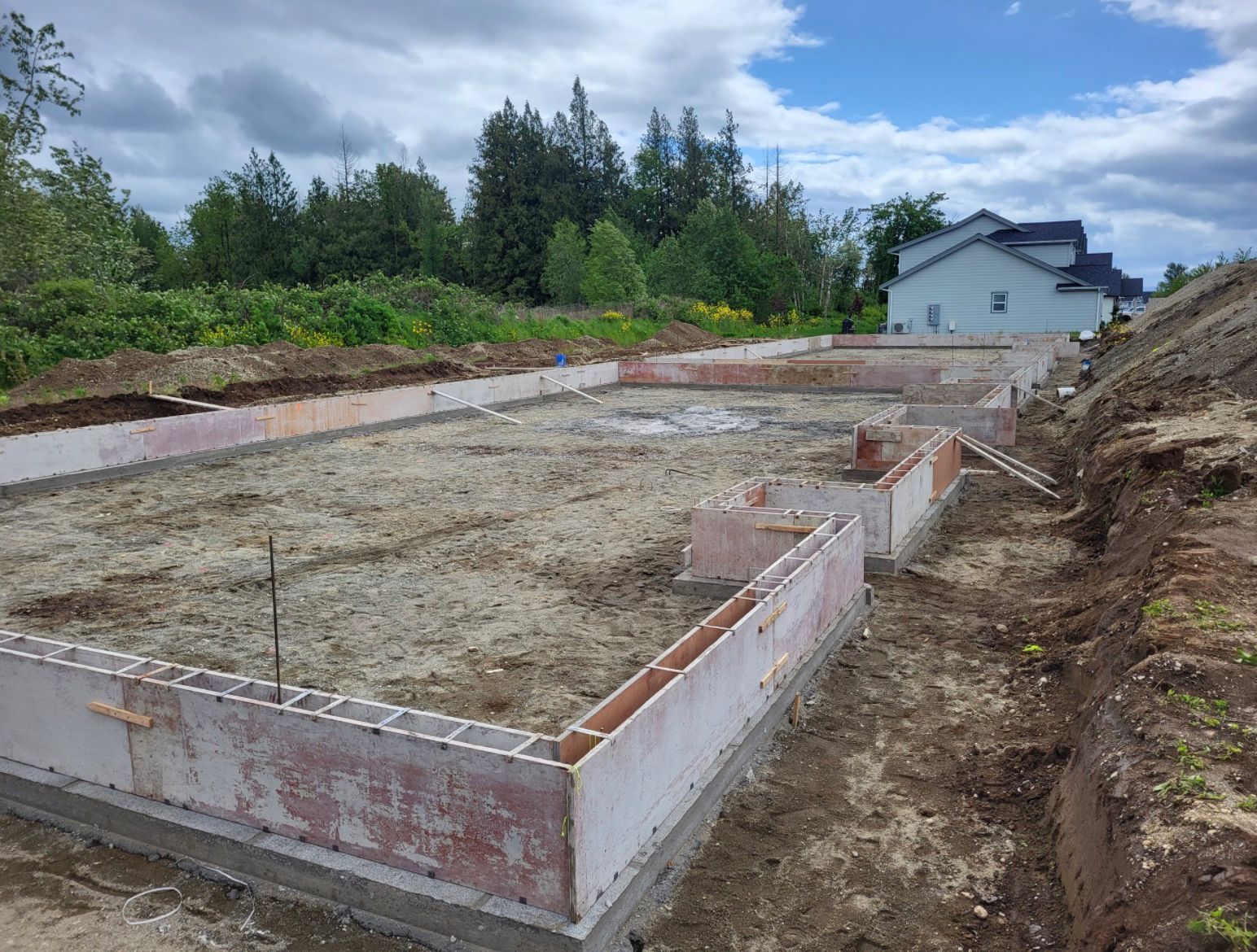 Concrete walls of a resitential home