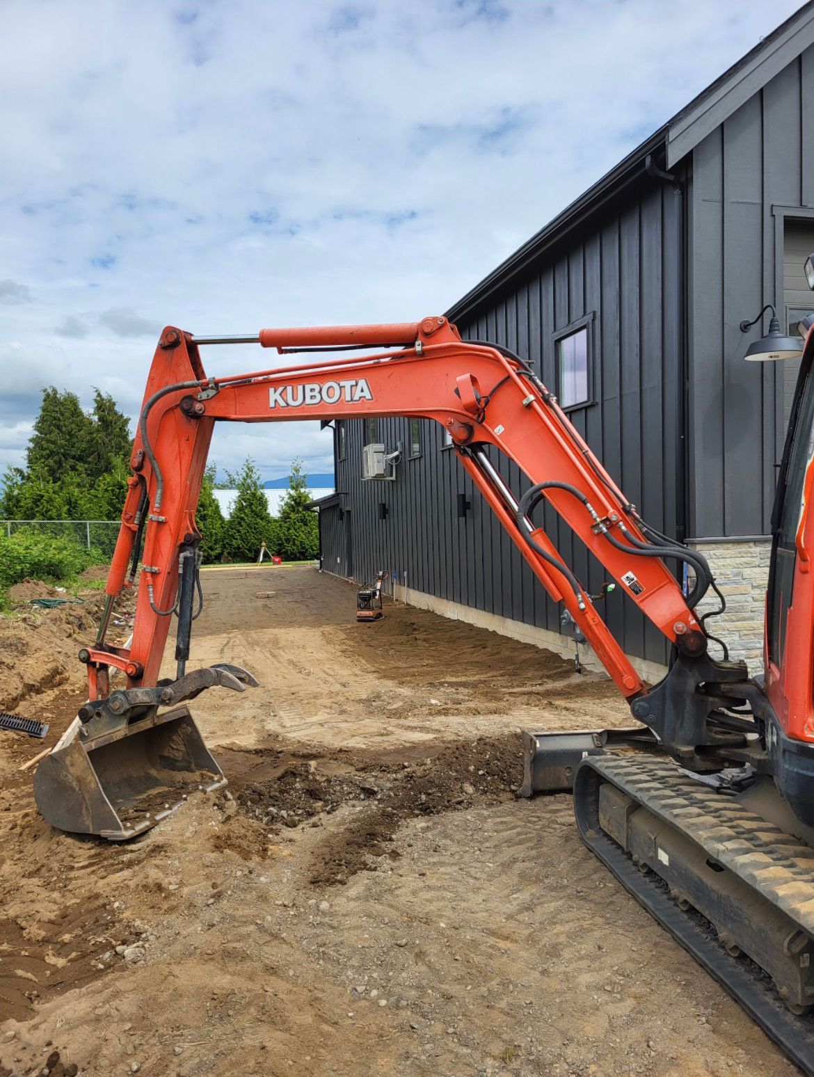 Kubota orange excavator