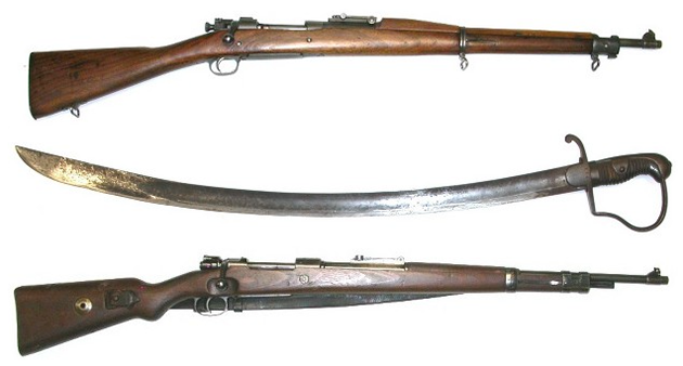 Spring field rifle and Sword