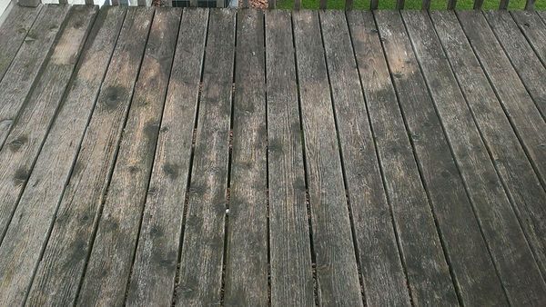 Before deck cleaning