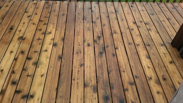 After deck cleaning