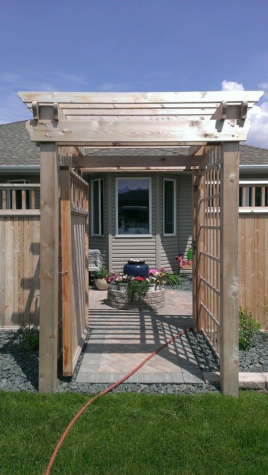 Before pergola staining