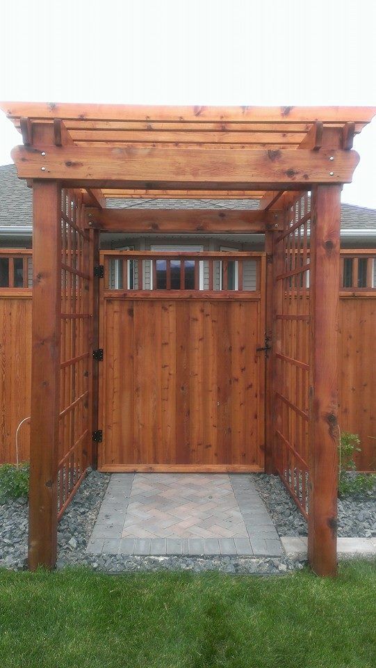 After pergola staining