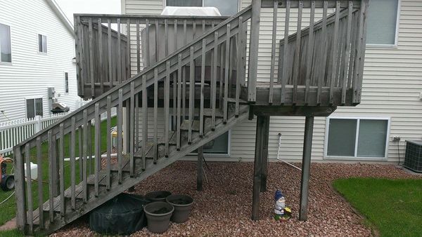 Before deck cleaning