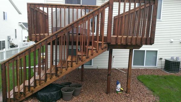 After deck cleaning