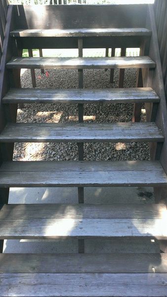 Before deck cleaning