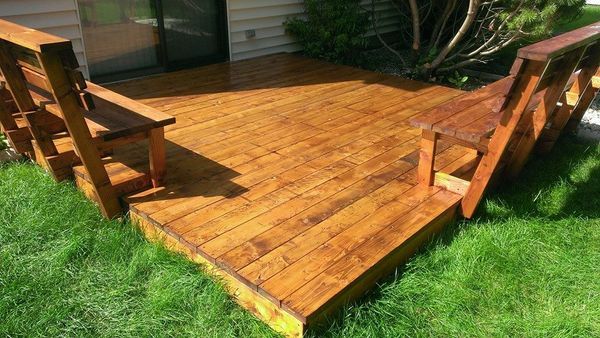 After deck cleaning