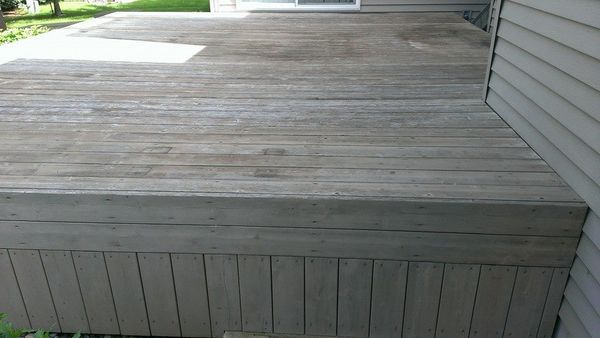 Before deck cleaning