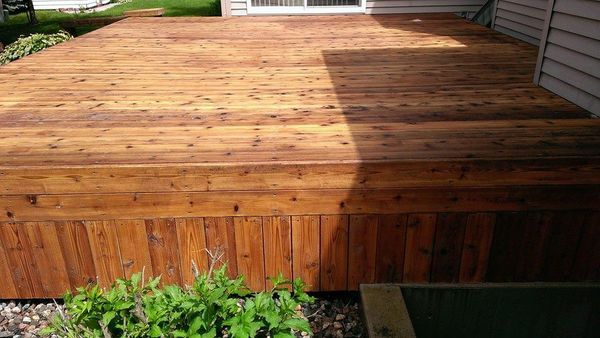 After deck cleaning