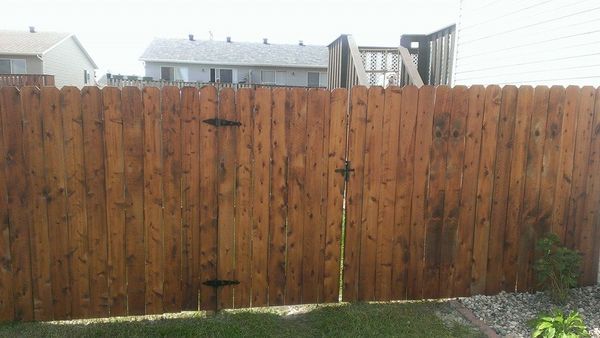 After fence staining