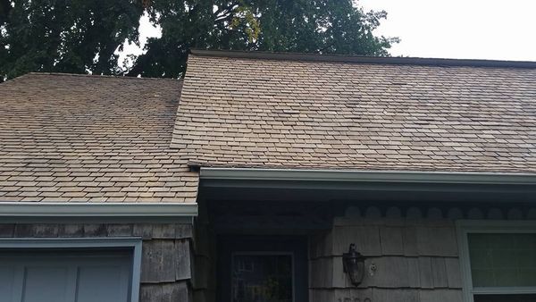 After roof pressure washing