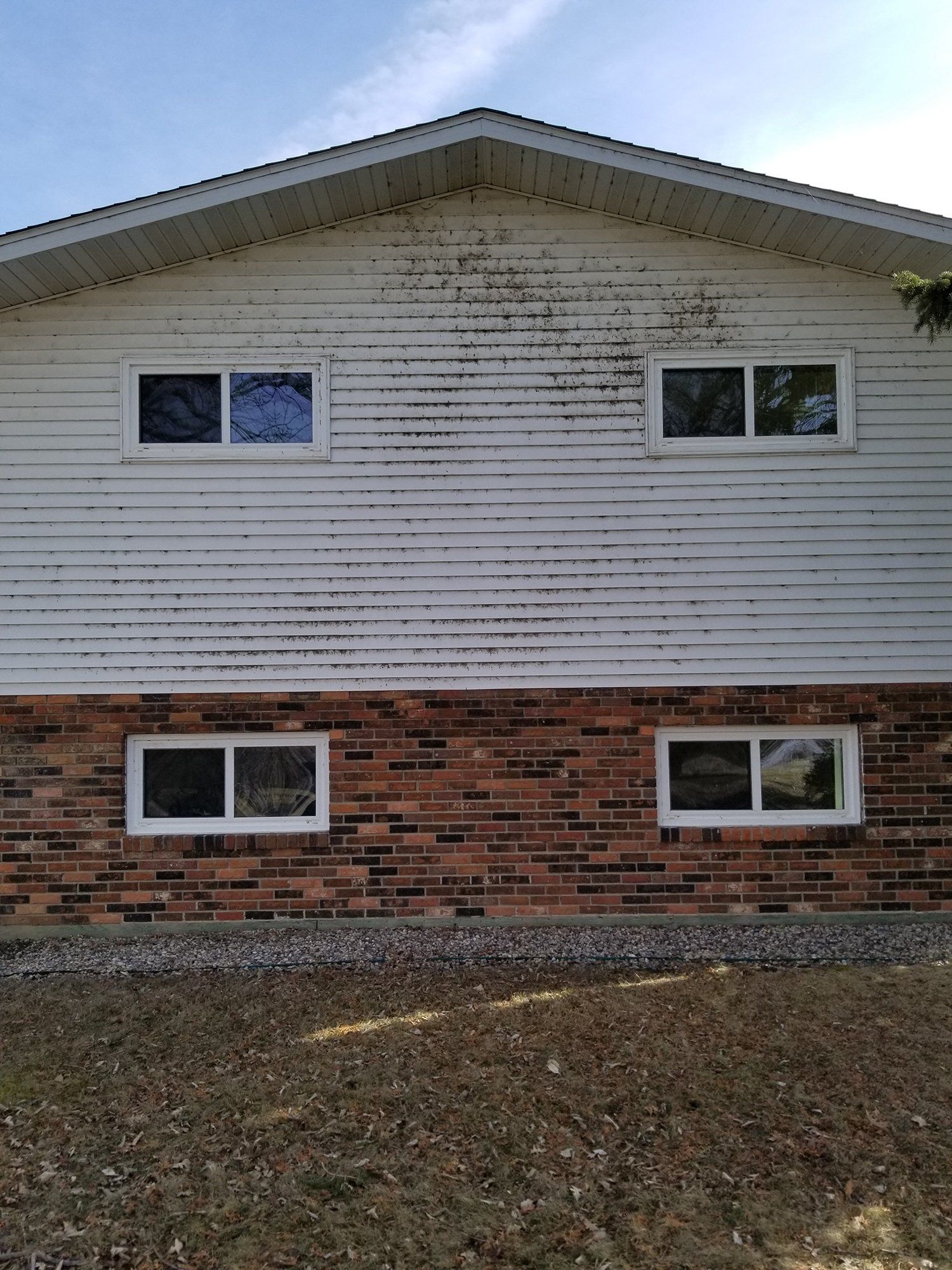 Before siding pressure washing