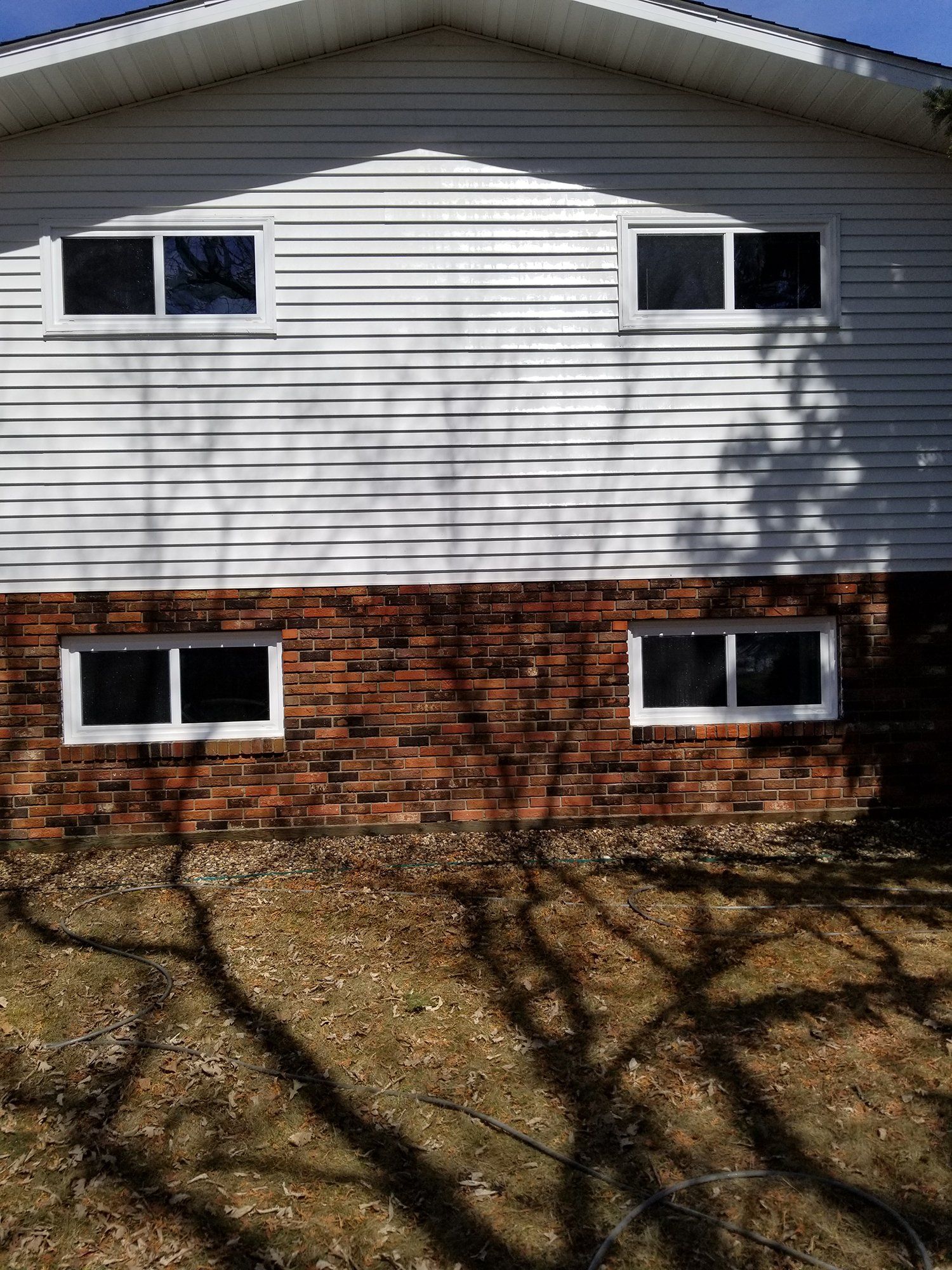 After siding pressure washing