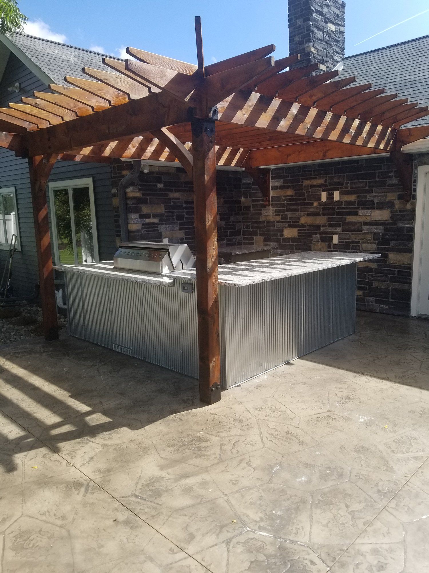 After pergola staining
