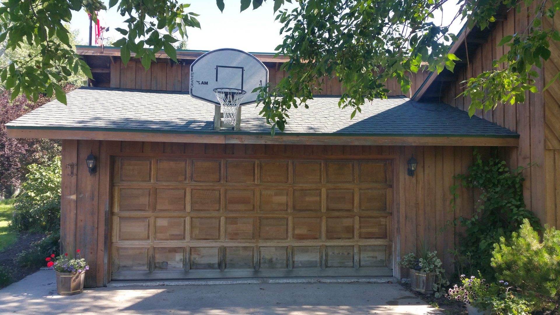 Before garage staining