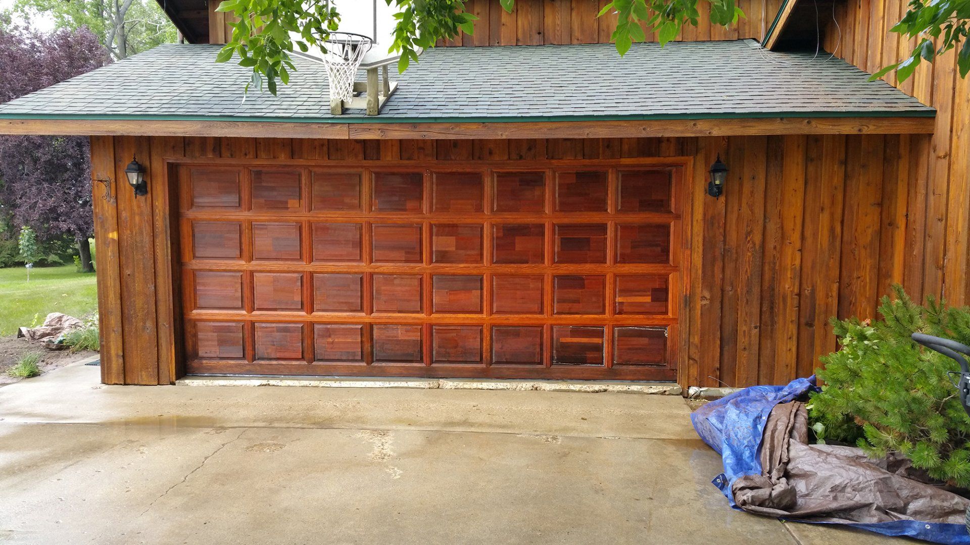 After garage staining