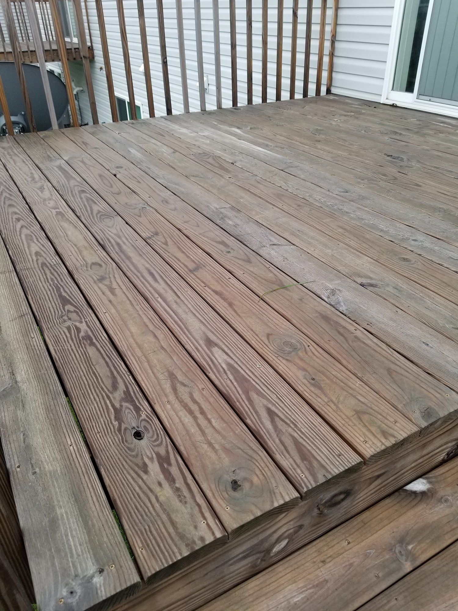 Before deck cleaning