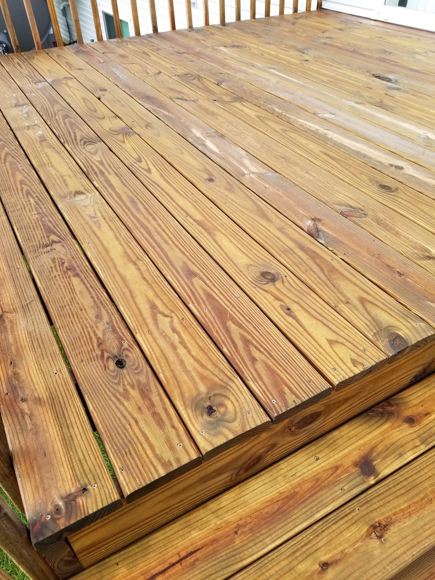 After deck cleaning