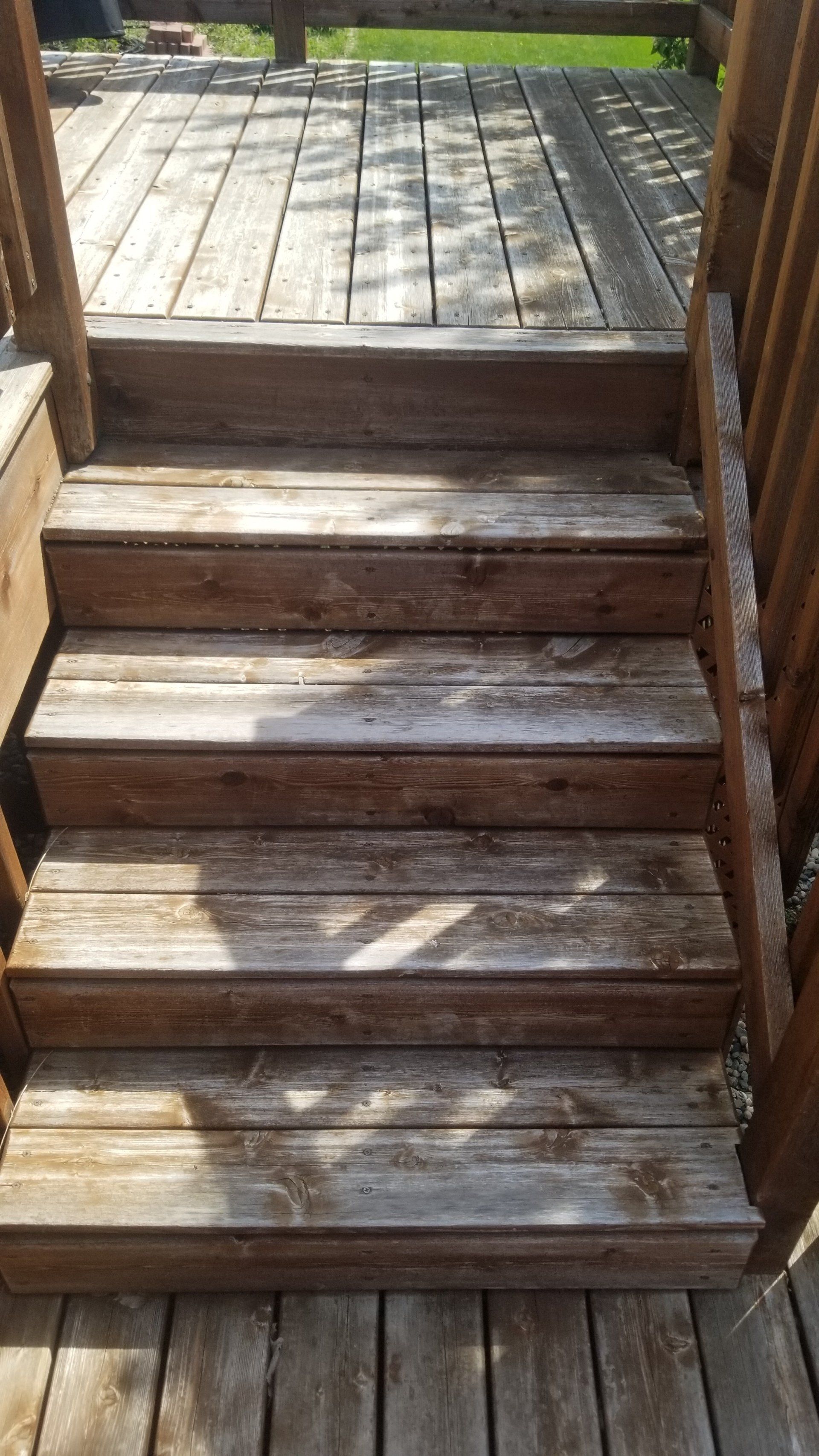 Before deck cleaning