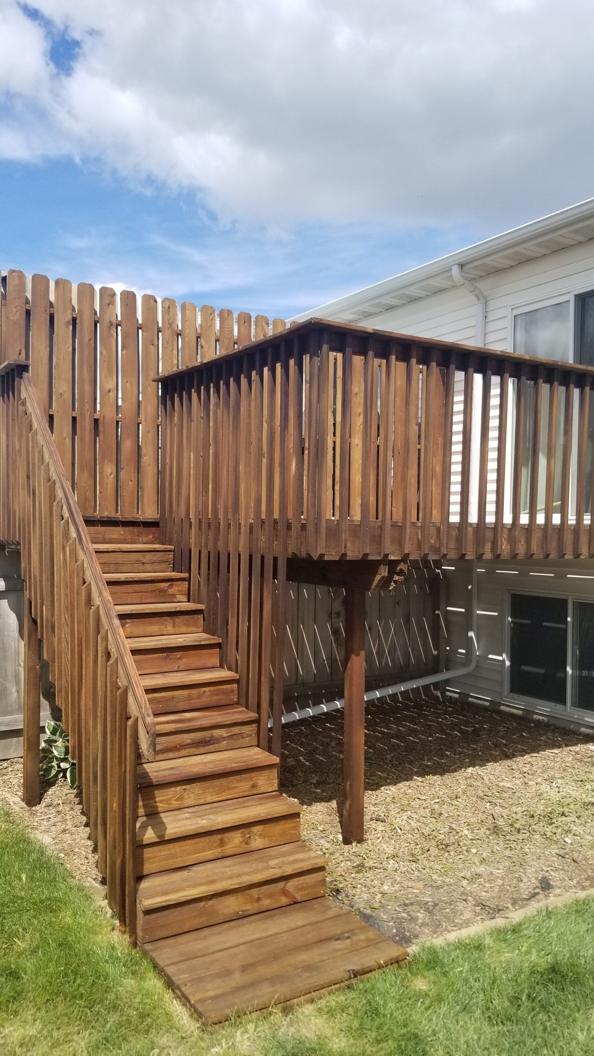 After deck cleaning