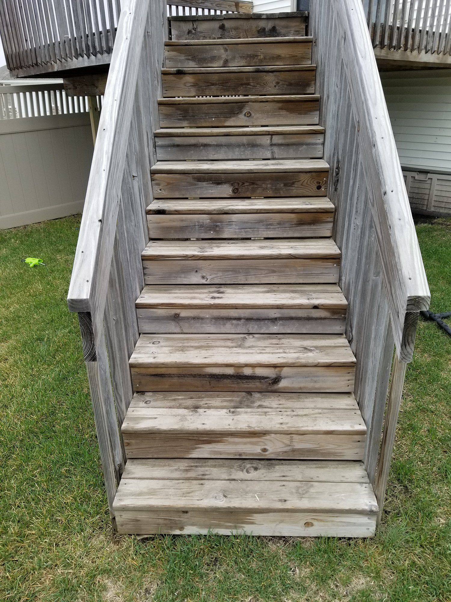 Before deck cleaning