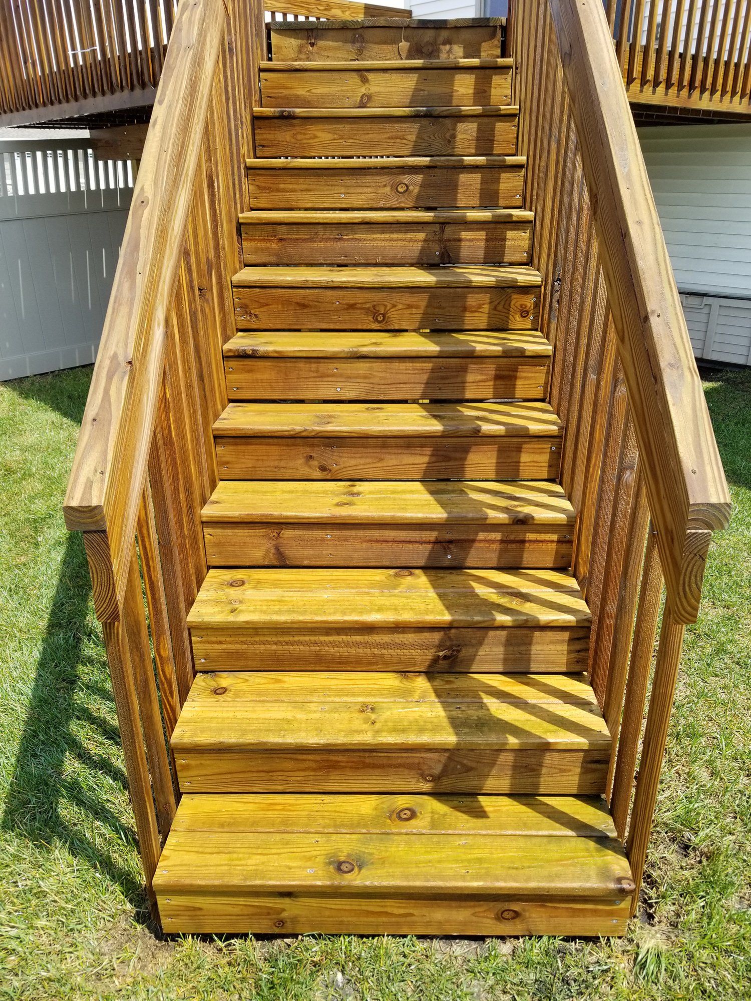 After deck cleaning