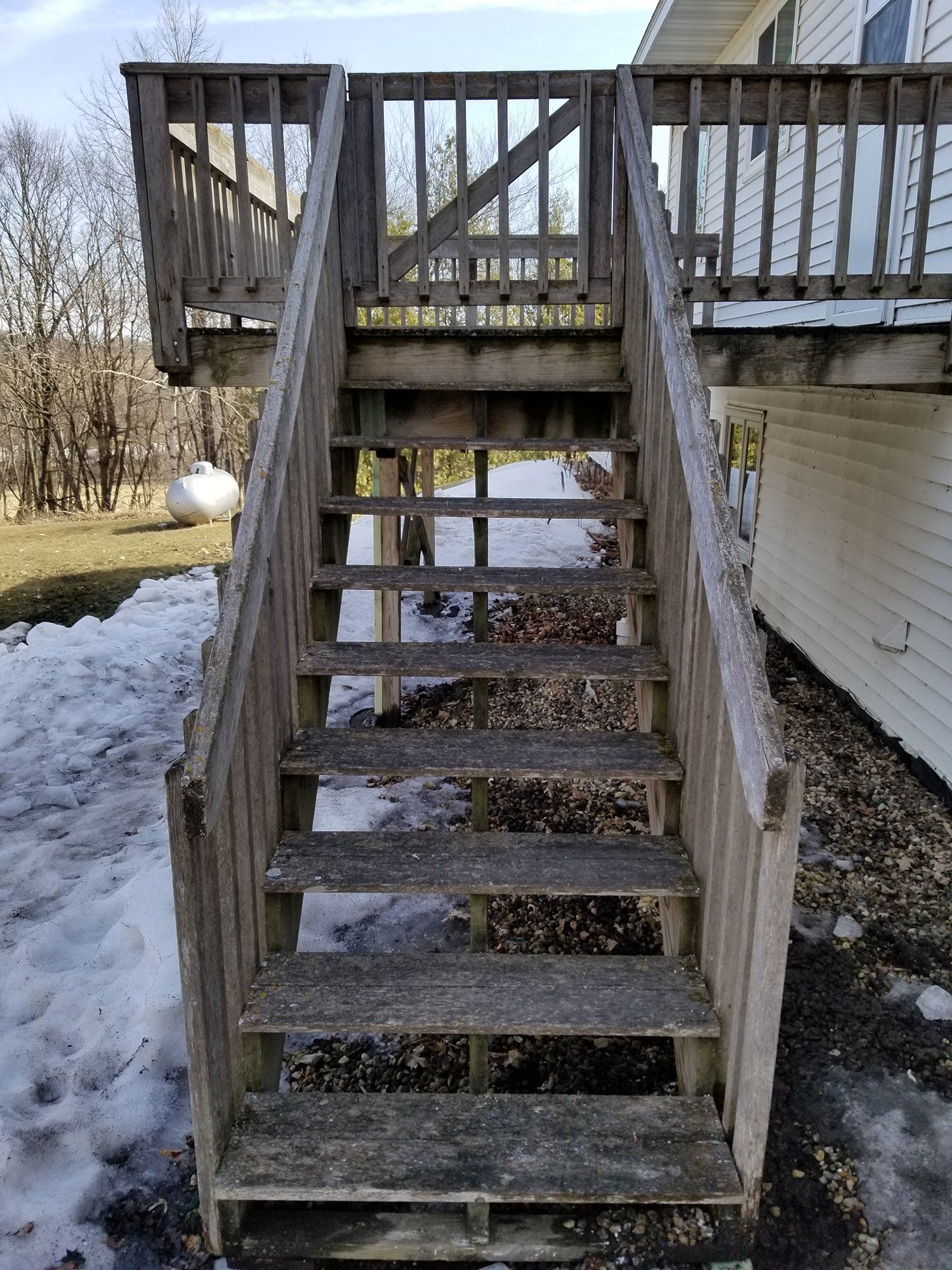Before deck cleaning