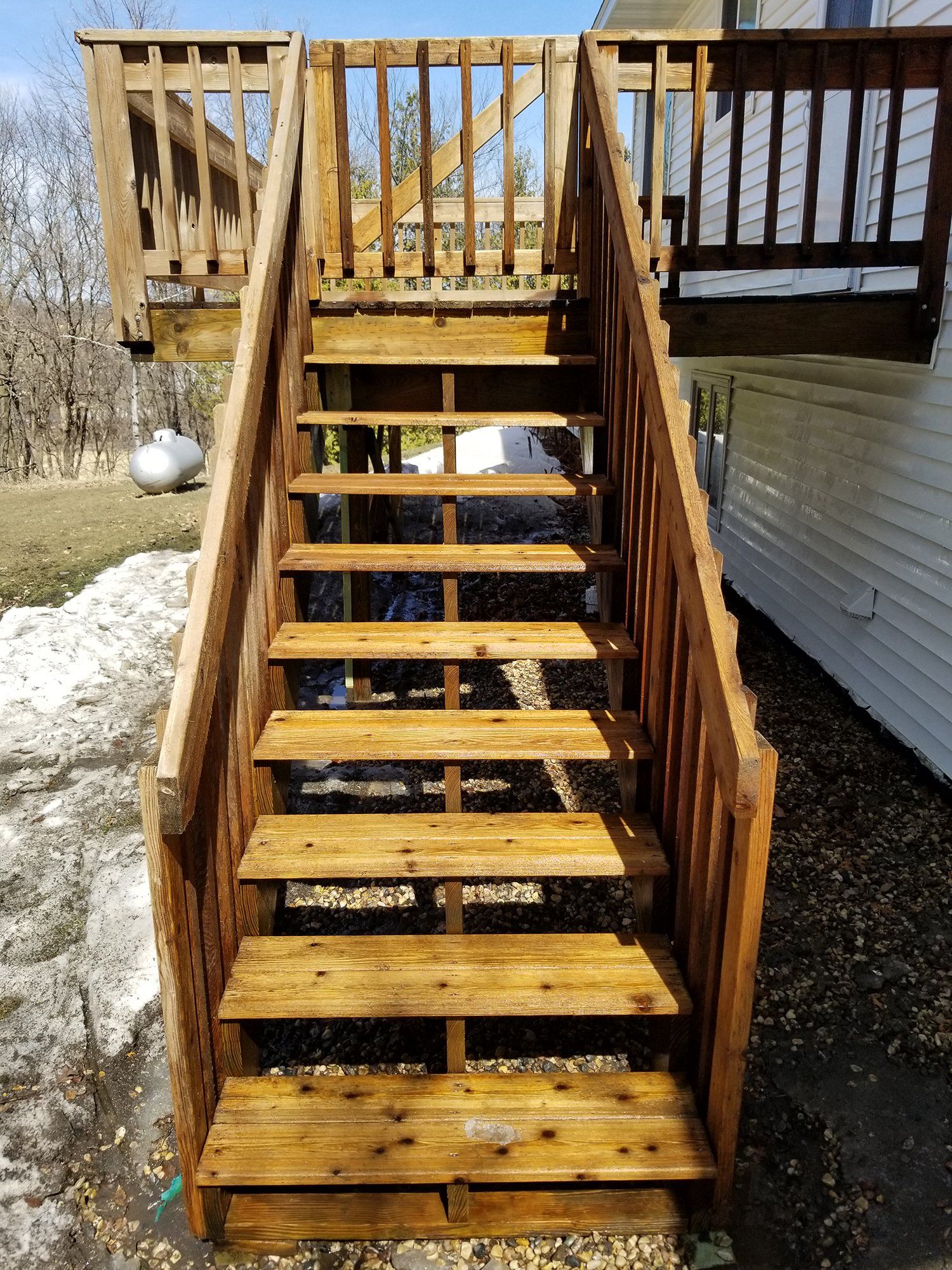 After deck cleaning