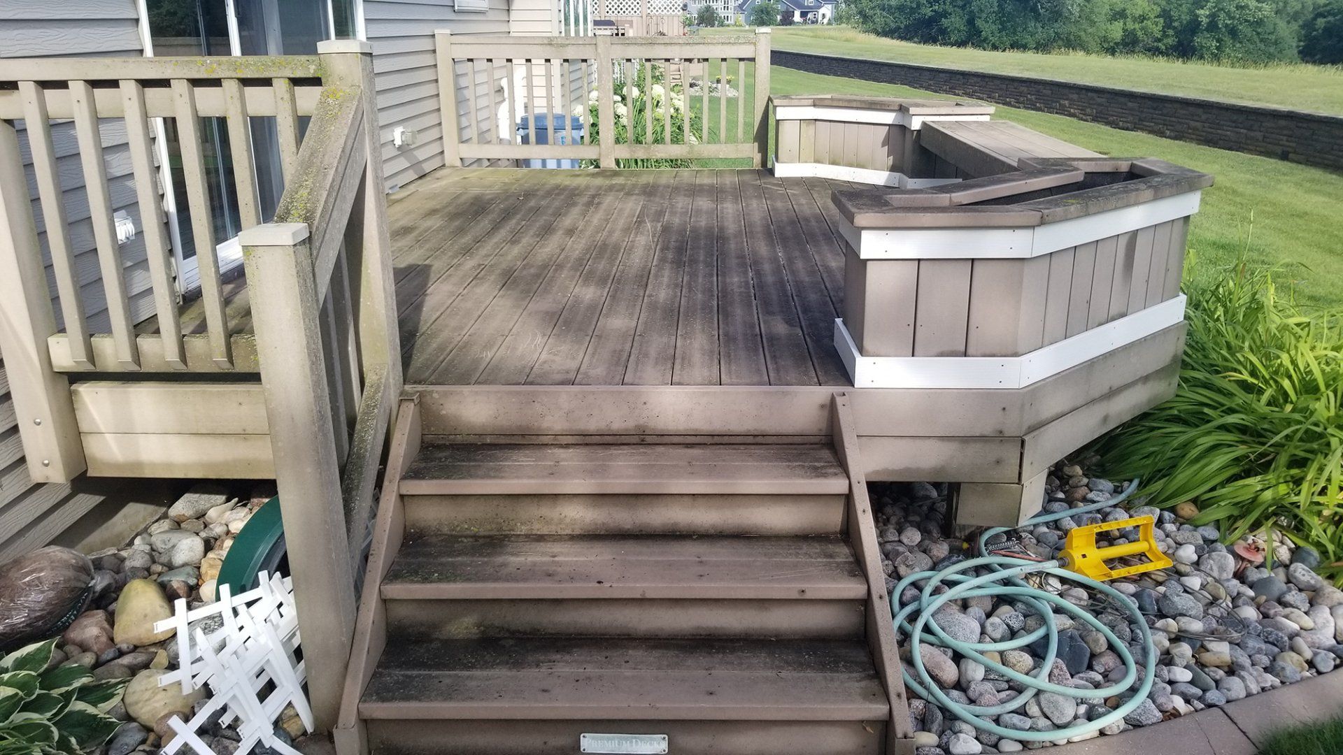 Before deck cleaning