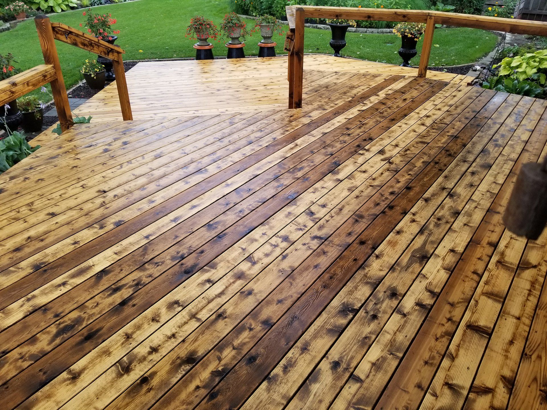 After deck cleaning