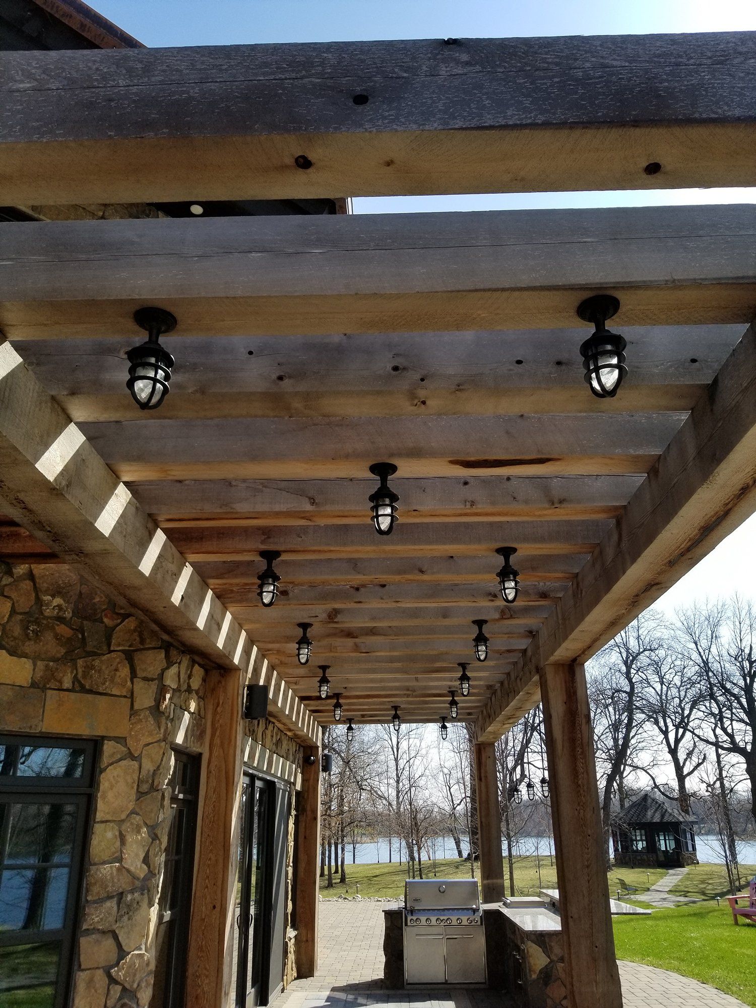 Before pergola staining