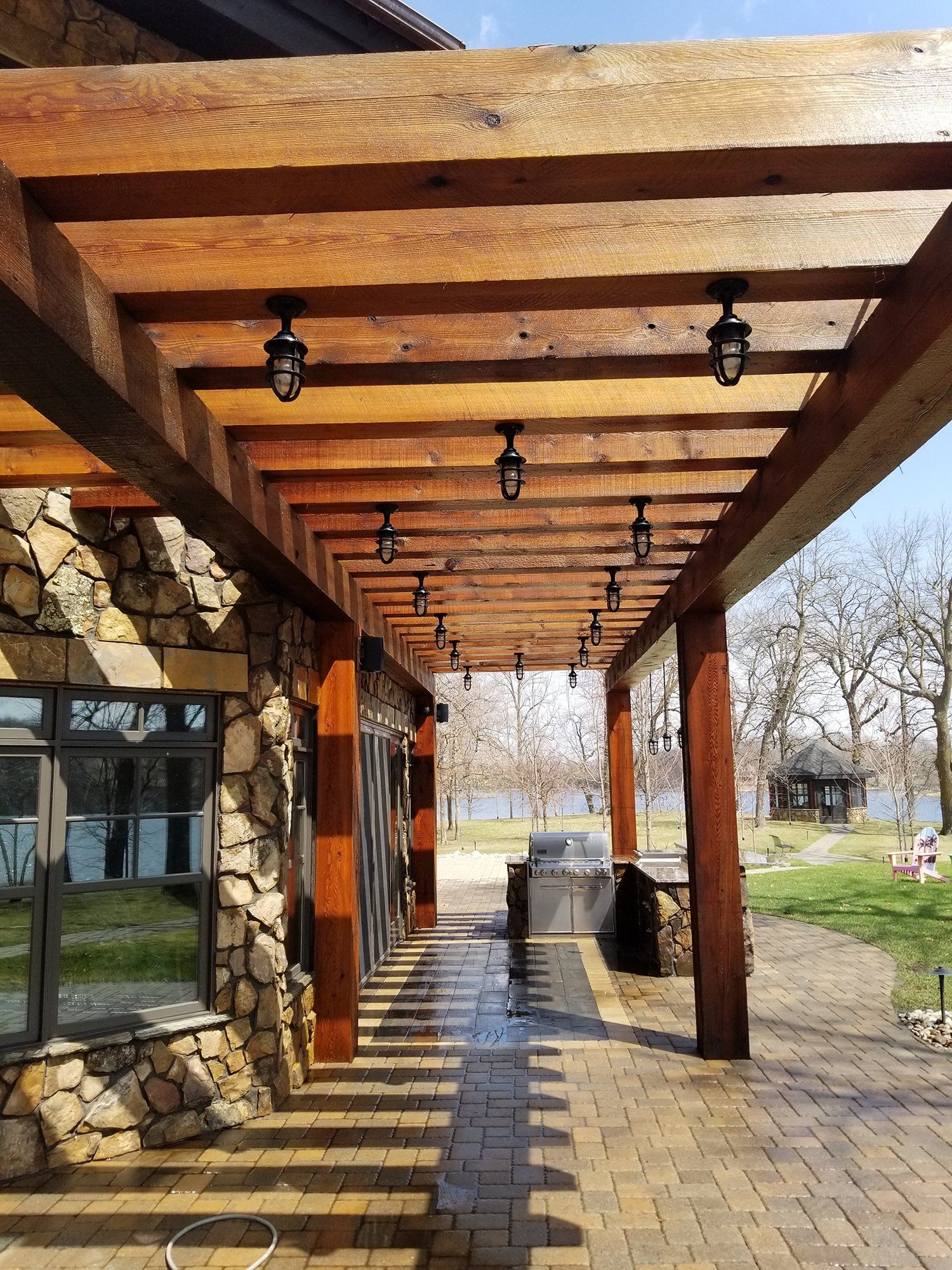 After pergola staining