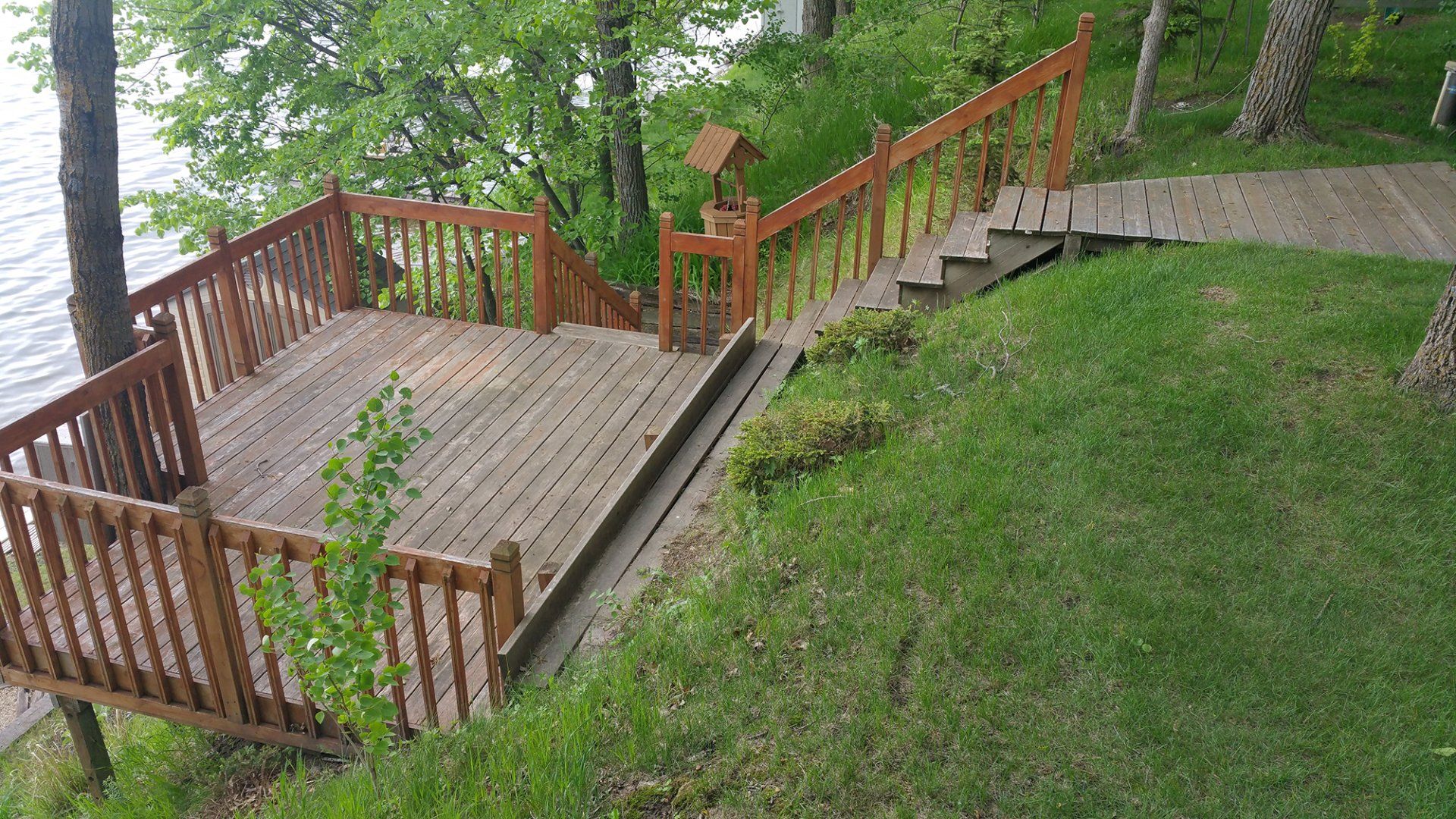 Before deck cleaning