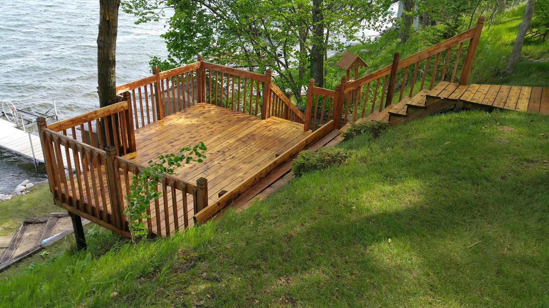 After deck cleaning