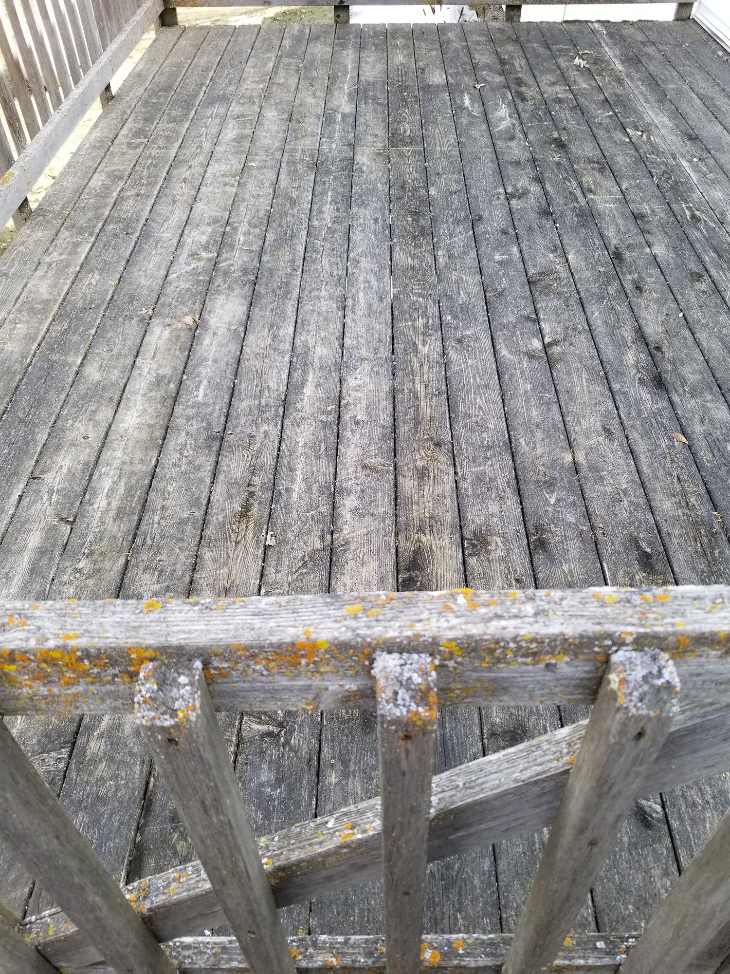 Before deck cleaning
