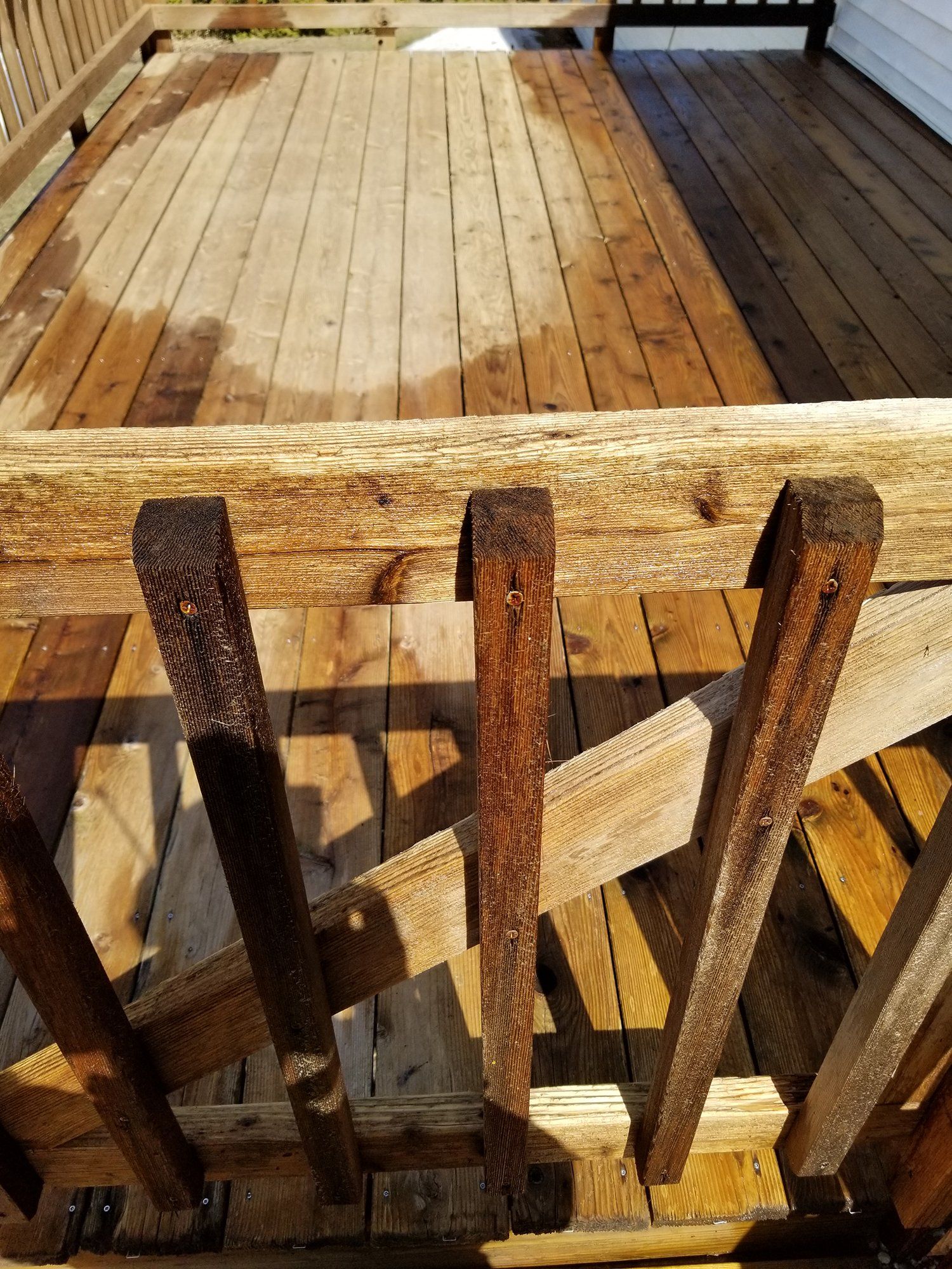 After deck cleaning