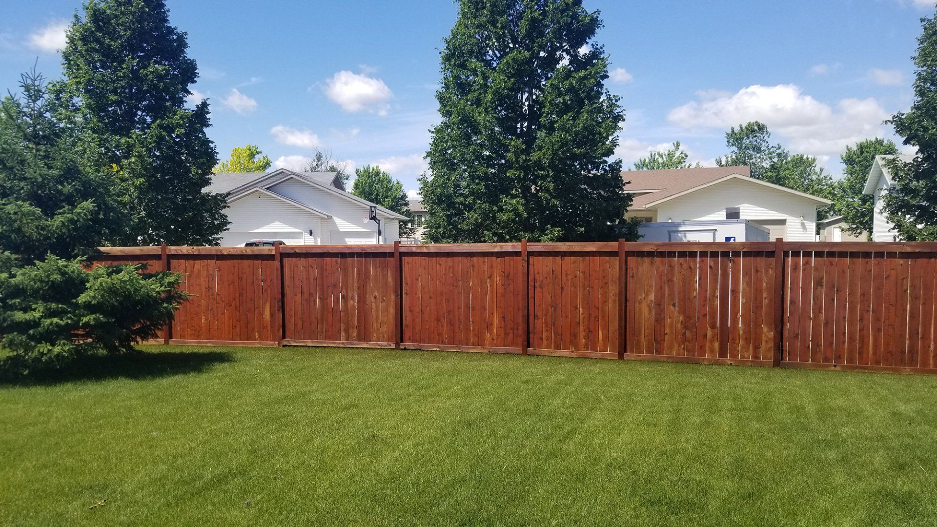 Fence staining