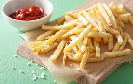 delicious french fries with dip