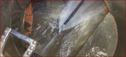 Water jet cleaning