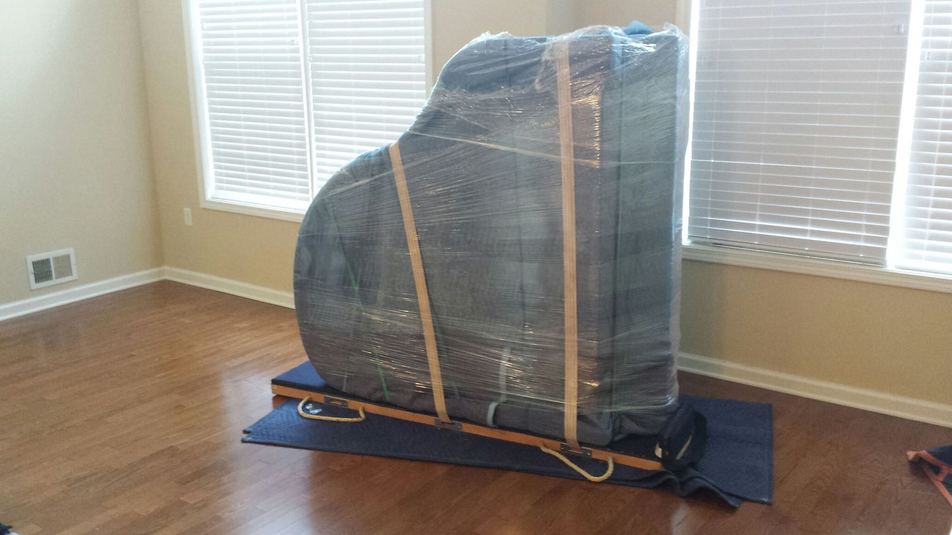 piano packed for moving
