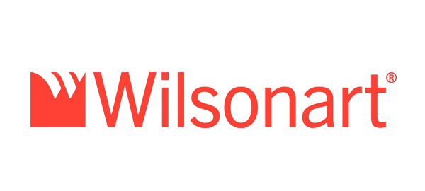 Wilsonart logo in red with a stylized design and the word