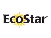 The ecostar logo has a yellow sun in the middle of it.