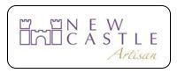 New Castle Atelier logo in black and gold on a white background
