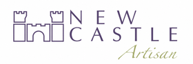 New Castle Atelier logo in black and gold on a white background