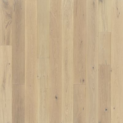 Light-colored wood flooring with vertical grain.