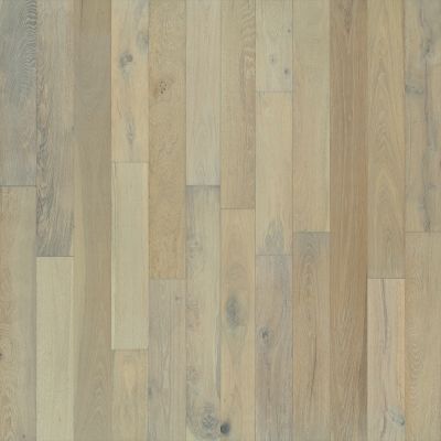 Light-toned hardwood flooring with vertical planks in shades of beige, tan, and gray.