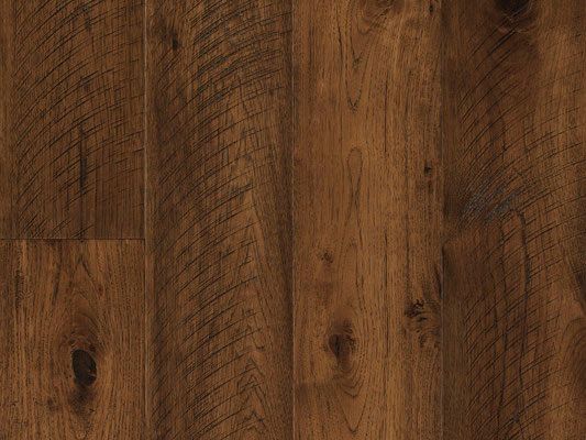 Dark brown, textured wood flooring with vertical grain.